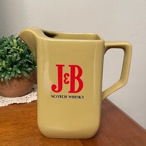 Vintage J&B SCOTCH WHISKY Ceramic Jug or Pitcher 60’s-70’s Collectibles Barware